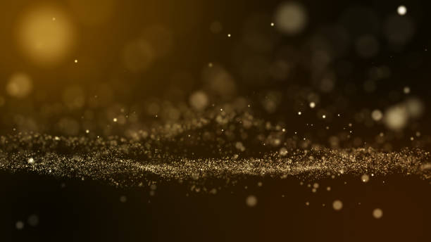 istock Glitter light gold particles abstract background flickering particles with bokeh effect. 2155832693