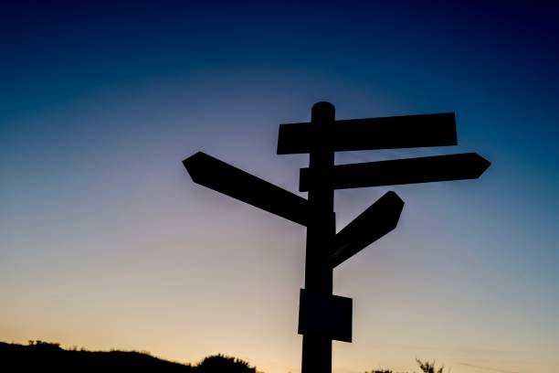 istock Signpost and direction sign on the beach 2155833085