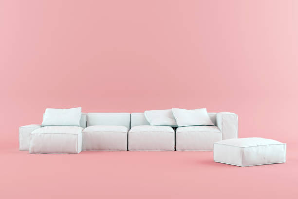 istock Large luxury modern bright interiors Living room mockup illustration 3D rendering image 2155834133
