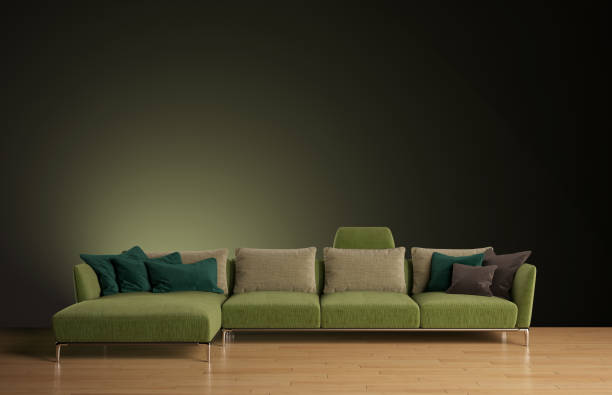 istock Large luxury modern bright interiors Living room mockup illustration 3D rendering image 2155835896
