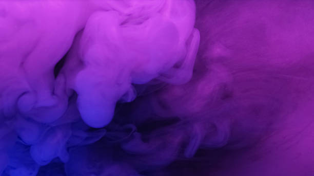 istock Ink splash water neon vapor pink blue mist cloud 2155840587