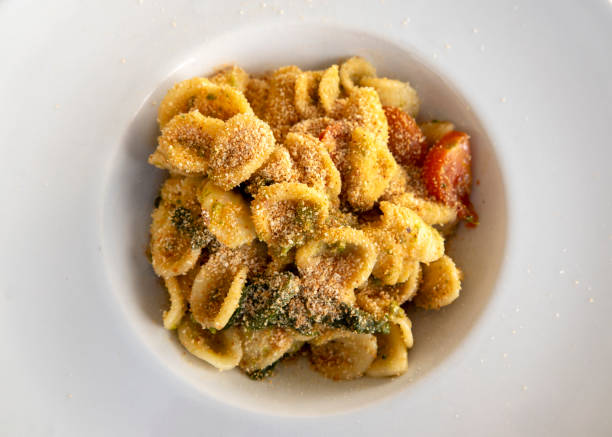 Traditional apulian orecchiette alle cime di rapa