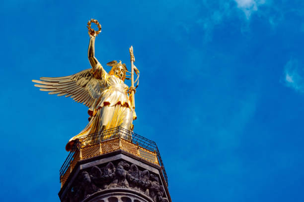 The monument of Angel of Peace (Friendsengel) at the Prinzregentenstrasse/Maximilian Park in München.