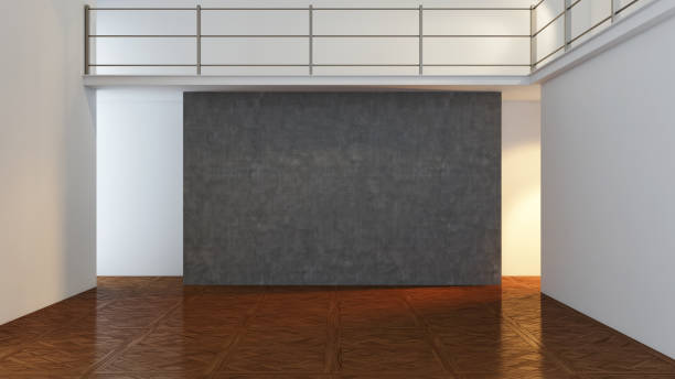 istock Large luxury modern bright interiors Living room mockup illustration 3D rendering image 2155845346