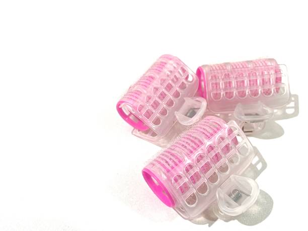 istock Hair rollers with hair clips on white background 2155845587