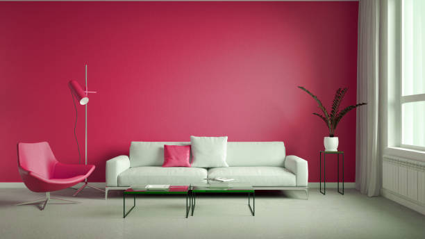istock Large luxury modern bright interiors Living room mockup illustration 3D rendering image 2155846035