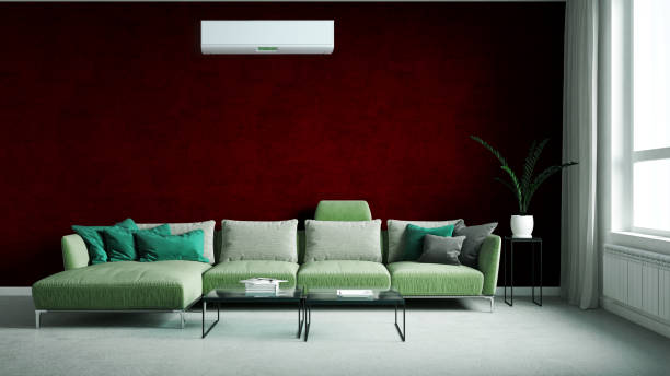 istock Large luxury modern bright interiors Living room mockup illustration 3D rendering image 2155846132