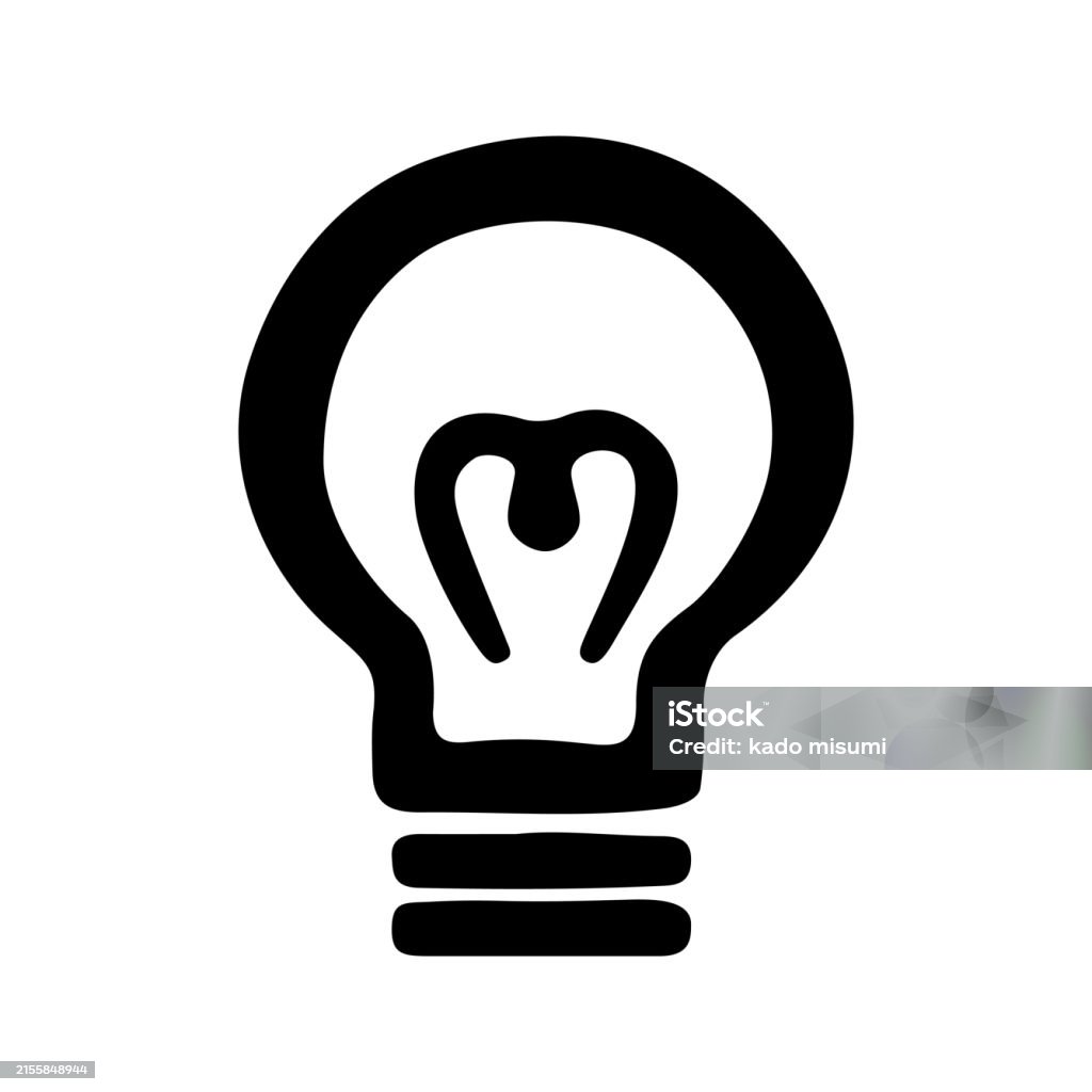 2d Bulb Simple Illustration Of Simple Handdrawn Light Bulb Stock Illustration ...