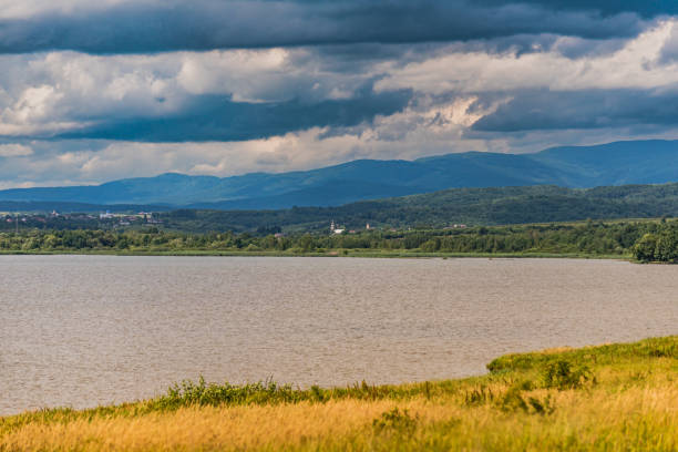 istock Landscape of a lake on a windy day 2155851753