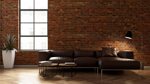 istock Large luxury modern bright interiors Living room mockup illustration 3D rendering image 2155852305