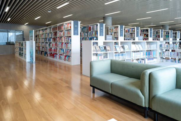 istock Sofas in the public leisure area in the library 2155853232