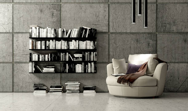 istock Large luxury modern bright interiors Living room mockup illustration 3D rendering image 2155853912