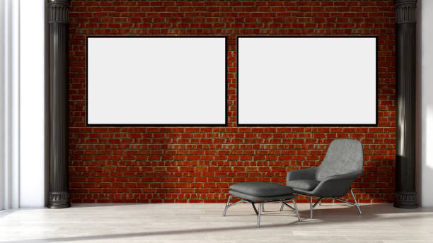 istock Large luxury modern bright interiors Living room mockup illustration 3D rendering image 2155854088
