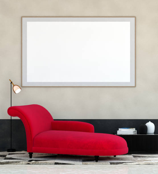 istock Large luxury modern bright interiors Living room mockup illustration 3D rendering image 2155855266