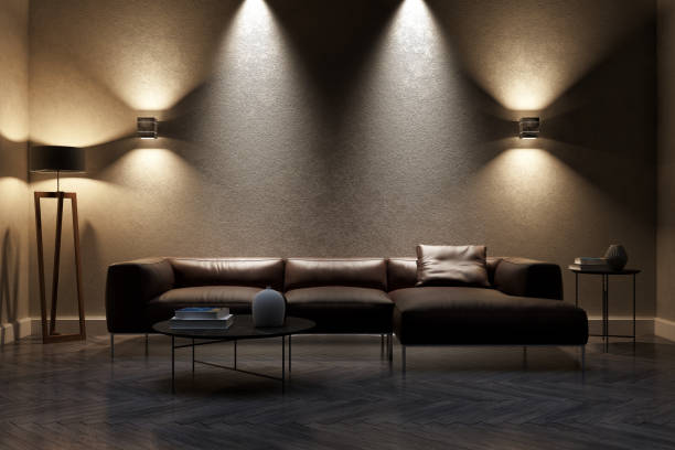 istock Large luxury modern bright interiors Living room mockup illustration 3D rendering image 2155855920