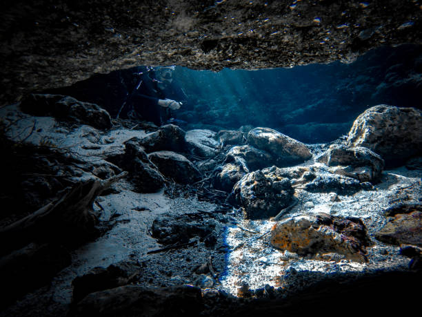 istock Sunlight peeks into the cavern at Devil's Eye, Ginnie Springs, Florida 2155857813