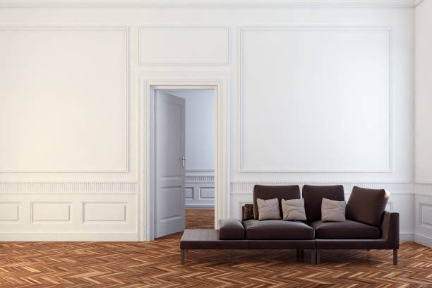 istock Large luxury modern bright interiors Living room mockup illustration 3D rendering image 2155858325