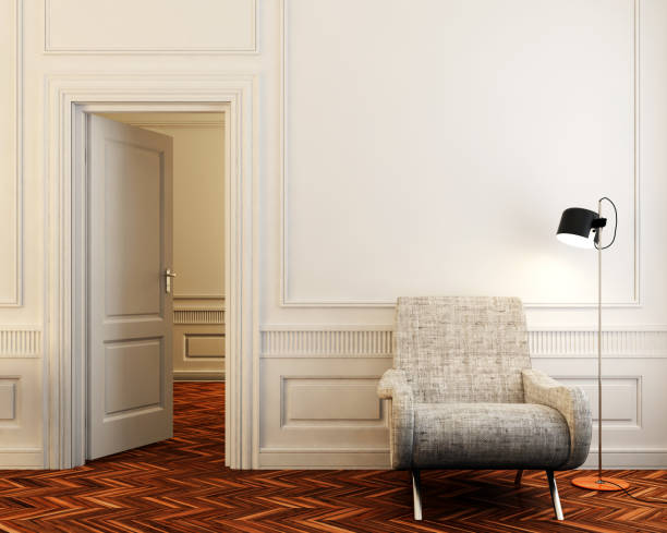 istock Large luxury modern bright interiors Living room mockup illustration 3D rendering image 2155858339