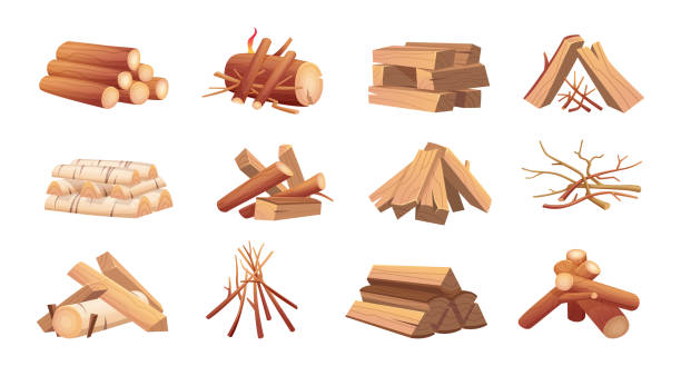 Stack Tree Cartoon 80+ Vector Cartoon Texture Of Cut Wood Stack Stock Illustrations ...