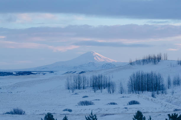 istock Majestic Mountain Peak Covered in Snow During Winter 2155865165