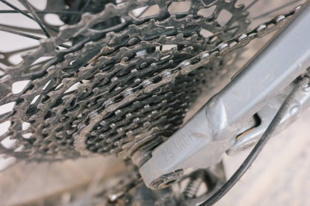 Road bicycle chain and cassette, bikepacking across Lanzarote Island