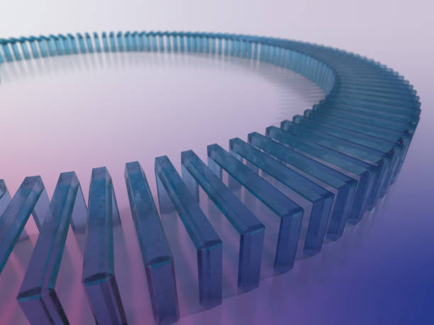 istock 3D illustration of a curved crystal tunnel 2155869615