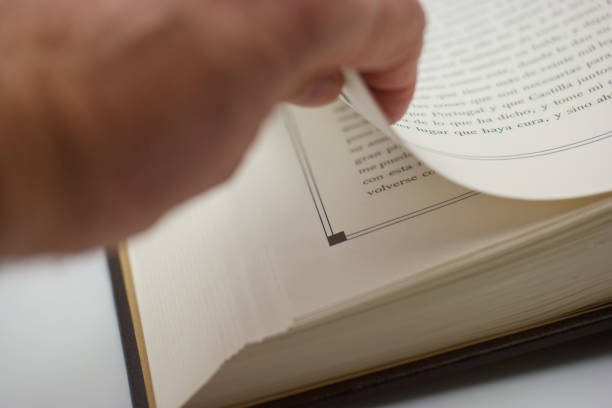 Close-up of open book. Back to school
