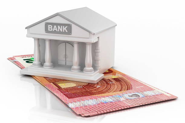 3d render. Bank  isolated on white background.