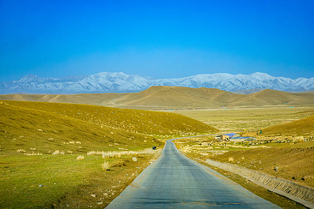 Aba, Sichuan Province - mountains and grasslands under the blue sky