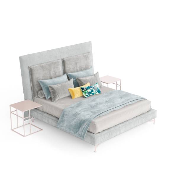 istock 3D rendered illustration of a Bed with pillows and table featuring a pillow 2155873687