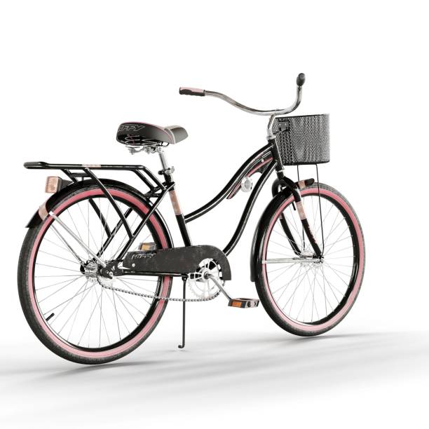 istock 3D illustration of a bicycle on a white background 2155875000