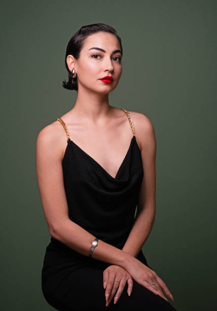 Attractive young woman portrait, Studio shot