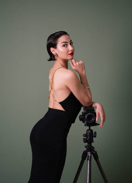 istock Attractive young woman portrait, Studio shot 2155875117