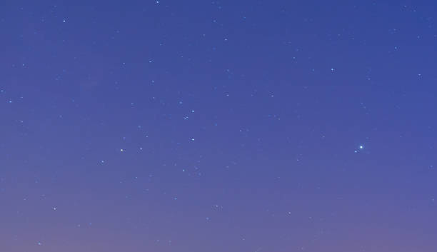 istock Starry sky with numerous illuminated stars. A wide horizontal panoramic image ideal for wallpaper. 2155875434