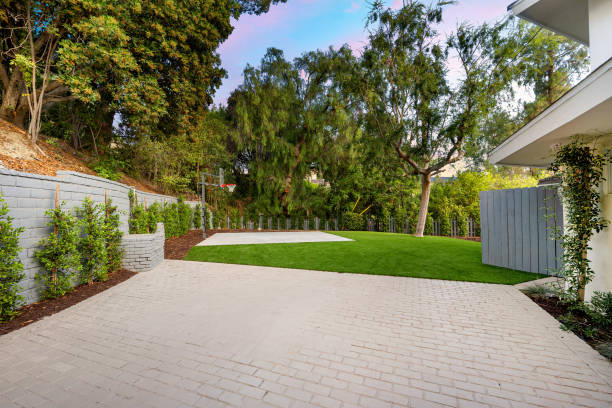 istock Remodeled Los Angeles home yard with lush trees 2155877117