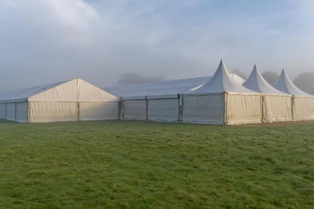 istock Marquees in the morning mist. 2155881726