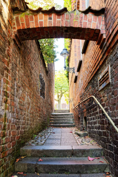 istock Old historical staircase in Lubeck, Germany. 2155883953