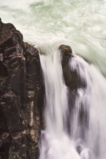 istock Water cascading over a cliff at Little Qualicum Falls. 2155884834
