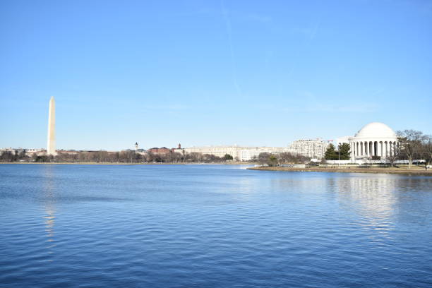 istock Iconic Jefferson Memorial and Washington Monument in Washington DC 2155885201
