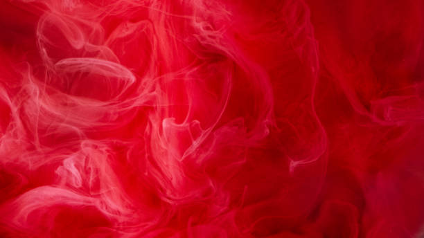 istock Smoke swirl paint water blend red steam floating 2155888042