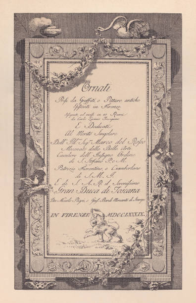 istock Title frame, engraved by Carlo Lasinio, wood engraving, published 1891 2155890506