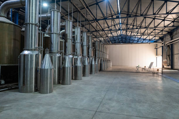 istock Distillation tanks in a rose processing factory in Turkey. 2155892828