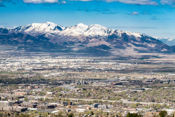 istock Expansive Mountain View Overlooking a US Town 2155893829