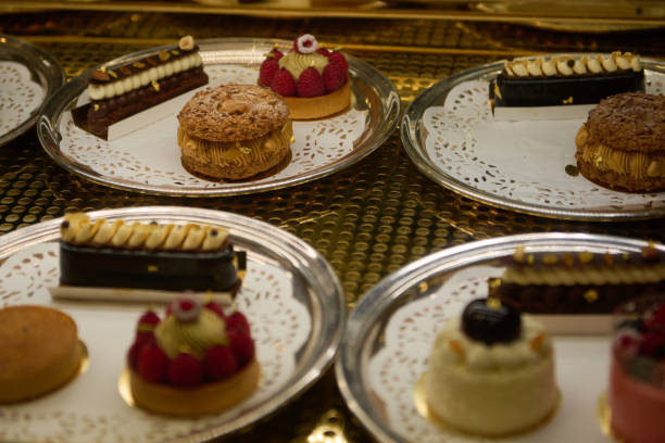 istock many desserts and pastries sit on trays on display 2155894637