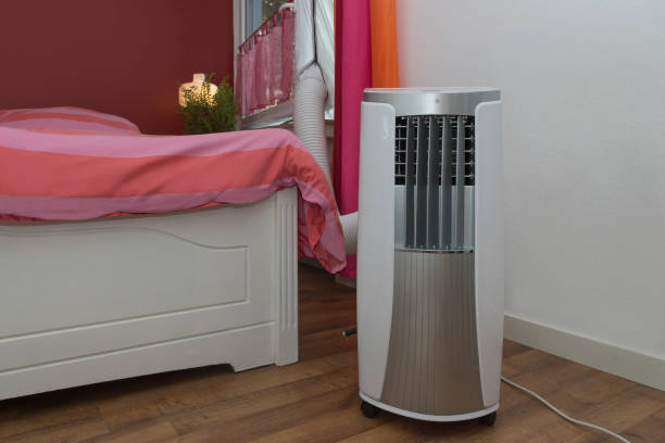 istock Bedroom cooled by a portable air conditioner 2155895639