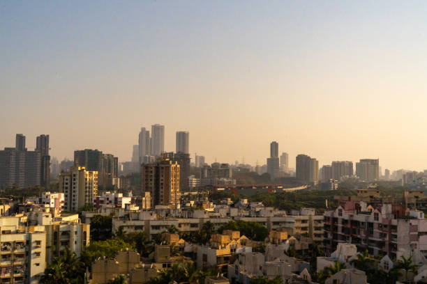 istock Cityscape with buildings in daylight, seen from a balcony 2155896066
