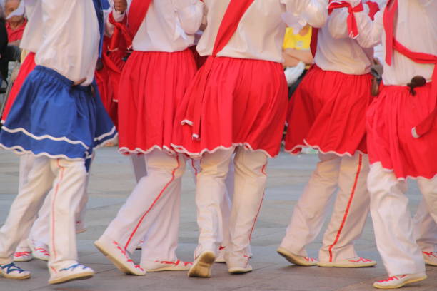 istock Folk dancers in the street 2155898036