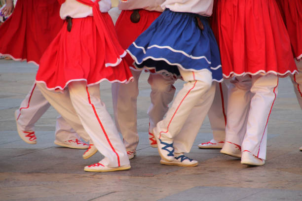 istock Folk dancers in the street 2155898037