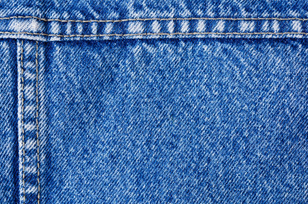 istock Close-up of a blue denim jeans jacket 2155899051