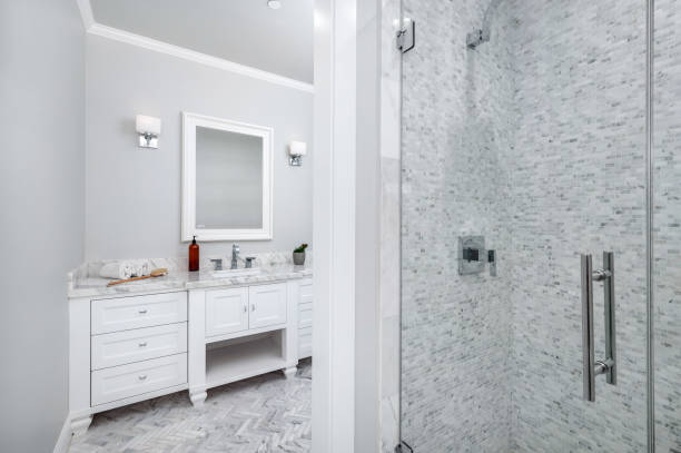 istock Spacious bathroom in a new construction home in Encino, California 2155899878